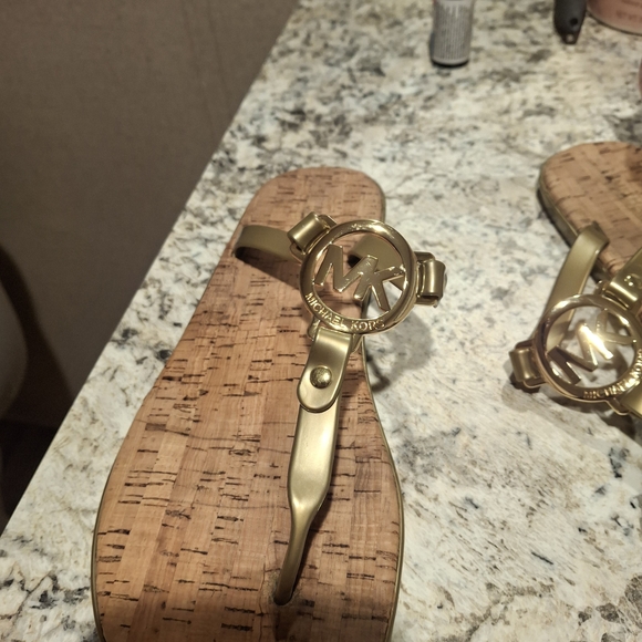 MICHAEL Michael Kors Gold Strappy Sandals - Picture 2 of 2